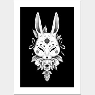 Oriental hare mask Posters and Art